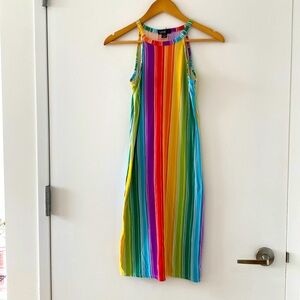Rainbow Bodycon Dress - Super Cute Reminds me of a Colored Pencil Size Medium